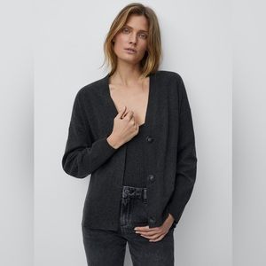 Massimo Dutti wool blend knit cardigan
